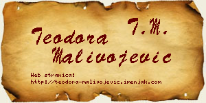 Teodora Malivojević vizit kartica